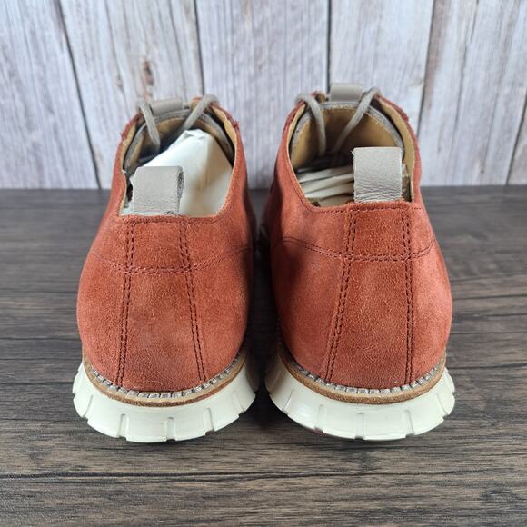 Cole Haan ZeroGrand Plain Oxford Sneakers Red Orange Suede Shoes Mens 9.5 M main image 7